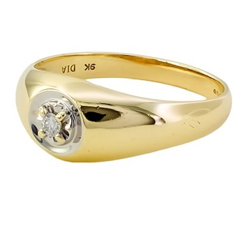 9ct gold Diamond Ring size T